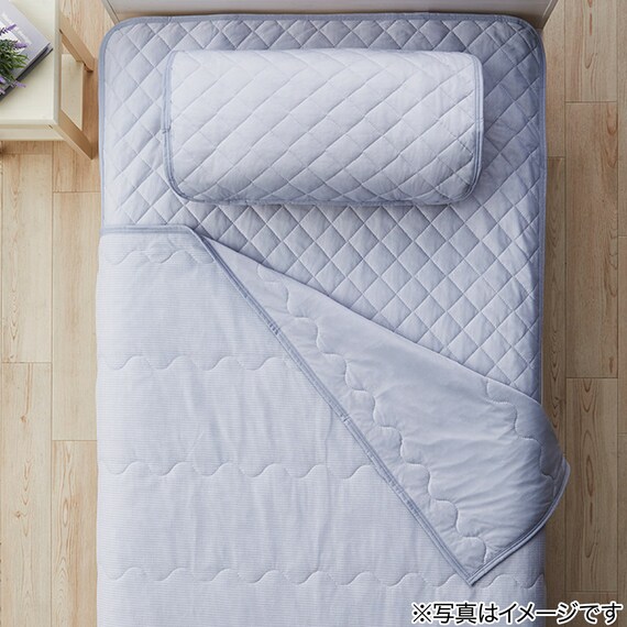 両面使える 敷パッド シングル(Nクール ブルー S26) 10枚目画像