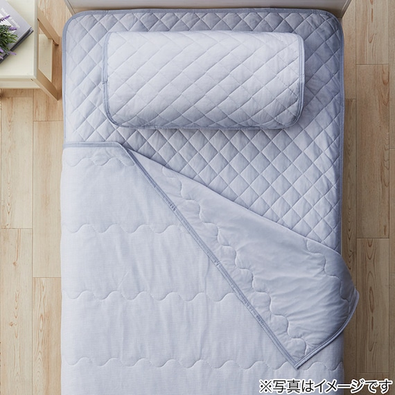 両面使える 敷パッド シングル(Nクール ブルー S26) 10枚目画像