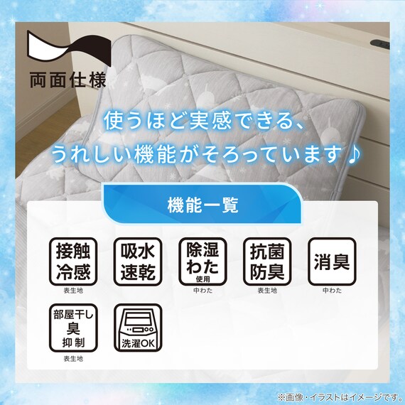 両面使える ピローパッド(Nクール デコネコ S26) 4枚目画像