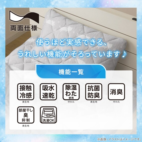 両面使える すっぽりピローパッド(Nクールデコネコ S26) 4枚目画像