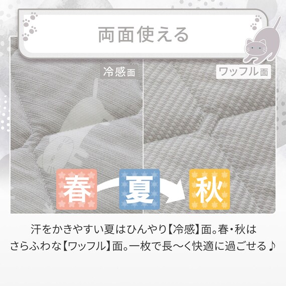 両面使える すっぽりピローパッド(Nクールデコネコ S26) 6枚目画像