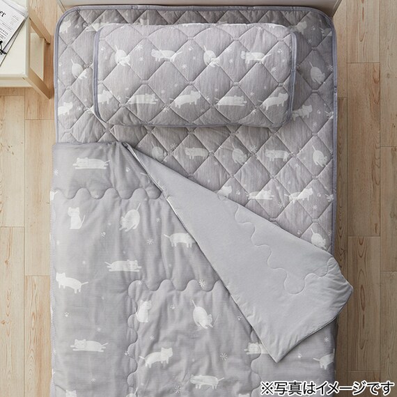 両面使える 肌ふとん シングル(Nクール デコネコ S26) 13枚目画像