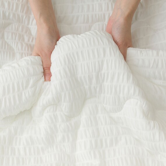 くしゅくしゅ 肌ふとん シングル(Nクール ホワイト S26) 11枚目画像