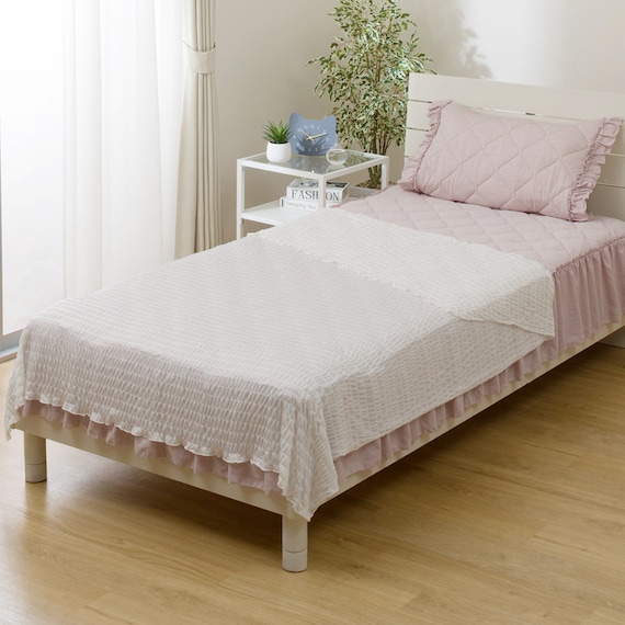 くしゅくしゅ ひんやりケット シングル(Nクール ホワイト S26) 9枚目画像