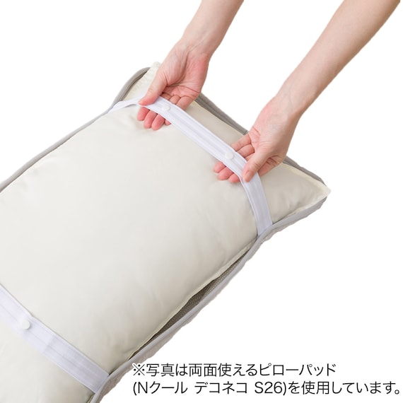 【2点セット】両面使える BOXパッド シングル(Nクール 極冷 ラインアート S26)+ピローパッド(Nクール 極冷 ラインアート S26) 17枚目画像