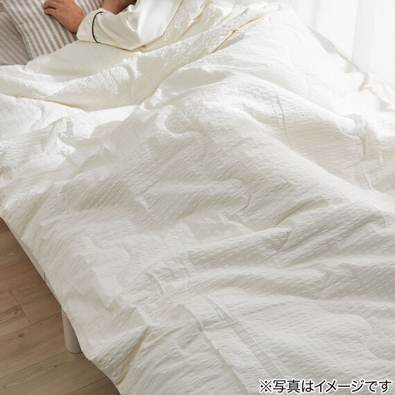 肌ふとん コットンサッカー シングル(ホワイト S26) 8枚目画像