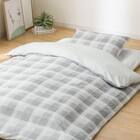 カバー付き 布団セット 6点 (S2601 シングル グレーチェック) 11枚目画像