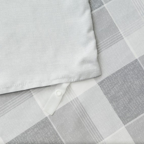 カバー付き 布団セット 6点 (S2601 シングル グレーチェック) 13枚目画像