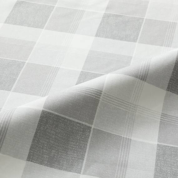 カバー付き 布団セット 6点 (S2601 シングル グレーチェック) 14枚目画像