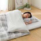 カバー付き 布団セット 6点 (S2601 セミダブル グレーチェック) 9枚目画像