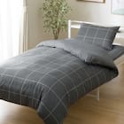 カバー付き 布団セット 8点 (S2602 ダブル グレーウィンドウペン) 10枚目画像