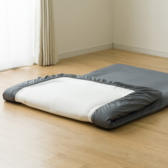 カバー付き 布団セット 8点 (S2602 ダブル グレーウィンドウペン) 17枚目画像