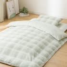カバー付き 布団セット 6点 (S2603 シングル イエローグリーンチェック) 11枚目画像
