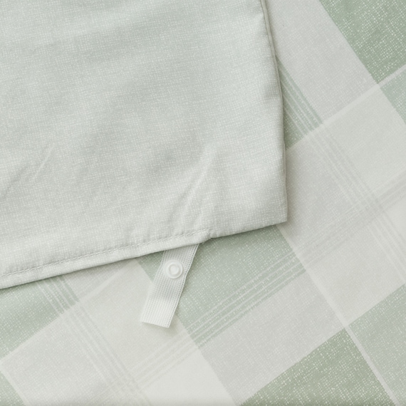 カバー付き 布団セット 6点 (S2603 シングル イエローグリーンチェック) 13枚目画像