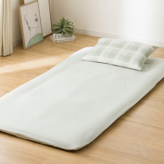 カバー付き 布団セット 6点 (S2603 シングル イエローグリーンチェック) 16枚目画像