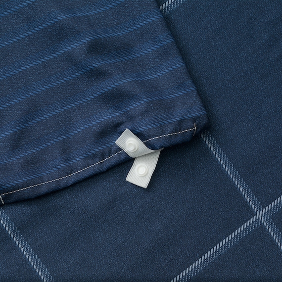 カバー付き 布団セット 6点 (S2606 シングル ネイビーウィンドウペン) 13枚目画像