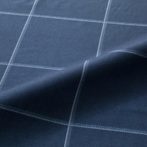 カバー付き 布団セット 6点 (S2606 シングル ネイビーウィンドウペン) 14枚目画像