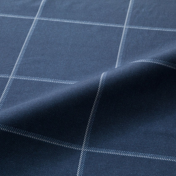 カバー付き 布団セット 6点 (S2606 シングル ネイビーウィンドウペン) 14枚目画像