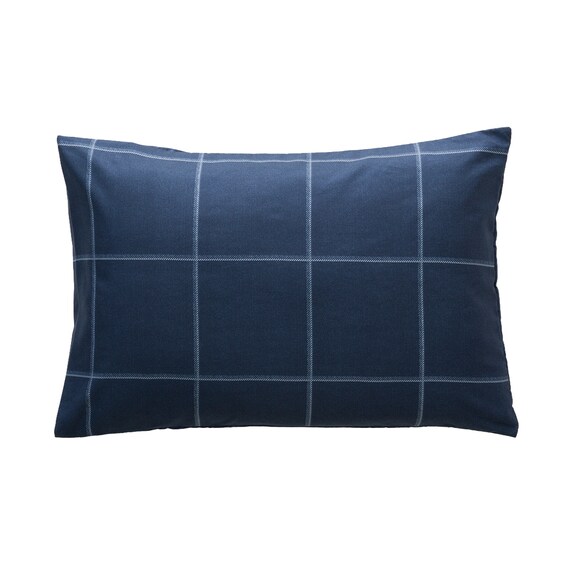 カバー付き 布団セット 6点 (S2606 シングル ネイビーウィンドウペン) 20枚目画像