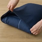 カバー付き 布団セット 6点 (S2606 シングル ネイビーウィンドウペン) 21枚目画像