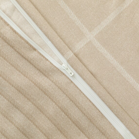 カバー付き 布団セット 6点 (S2607 シングル ベージュウィンドウペン) 12枚目画像