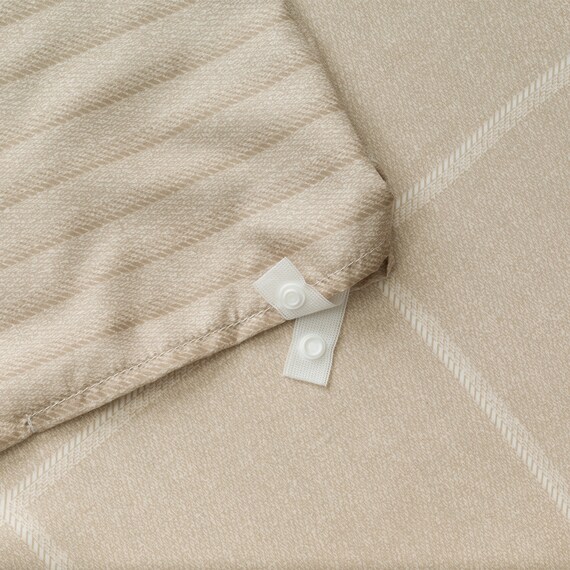 カバー付き 布団セット 6点 (S2607 シングル ベージュウィンドウペン) 13枚目画像