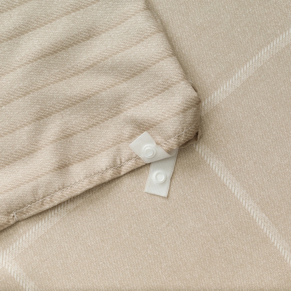 カバー付き 布団セット 6点 (S2607 シングル ベージュウィンドウペン) 13枚目画像