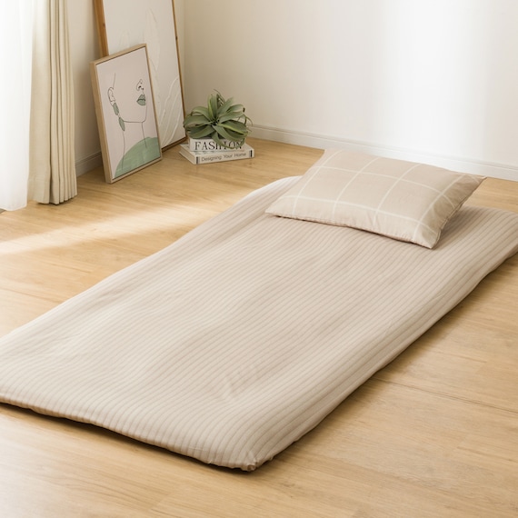 カバー付き 布団セット 6点 (S2607 シングル ベージュウィンドウペン) 16枚目画像