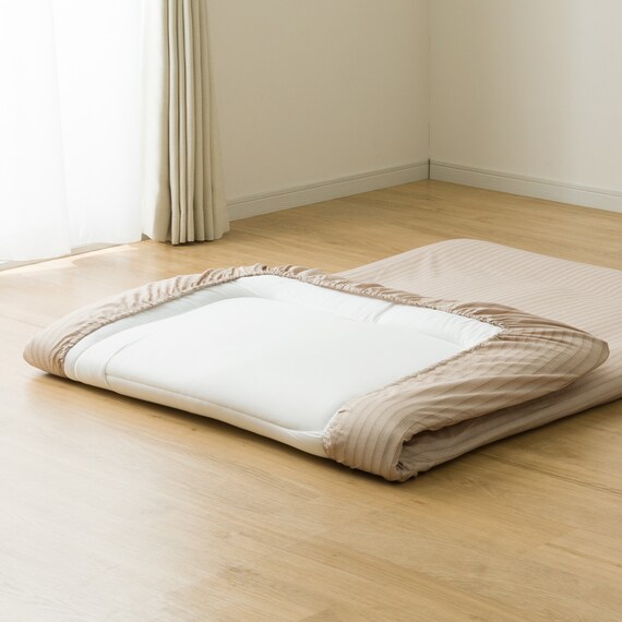 カバー付き 布団セット 6点 (S2607 シングル ベージュウィンドウペン) 17枚目画像