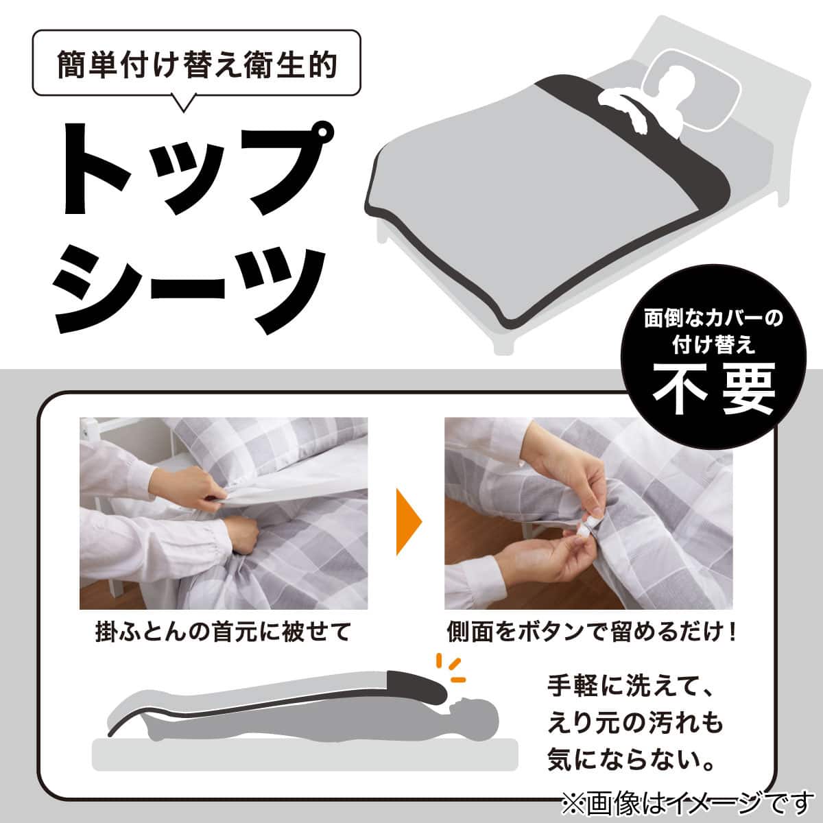 ベッド用寝具 4点セット (K2601 シングル グレーチェック) | ニトリ