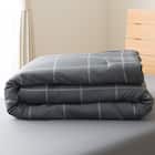 ベッド用寝具 4点セット (K2602 シングル グレーウィンドウペン) 6枚目画像