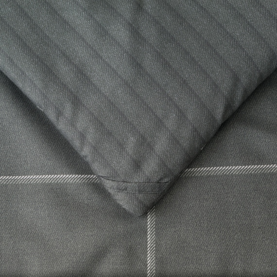 ベッド用寝具 4点セット (K2602 シングル グレーウィンドウペン) 7枚目画像