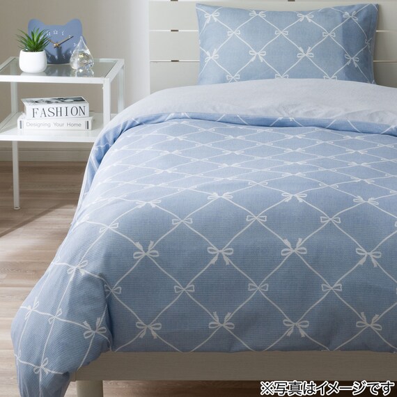 ひんやりケットにもなる掛け布団カバー シングル(Nクール NR04 リボンLA) 13枚目画像