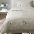 ひんやりケットにもなる掛け布団カバー シングル(Nクール極冷 D2612 シマエナガ) 12枚目画像