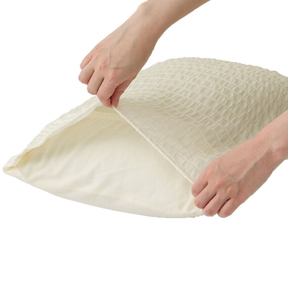 両面使える 枕カバー(Nクール極冷 2615 くしゅくしゅ ホワイト) 14枚目画像