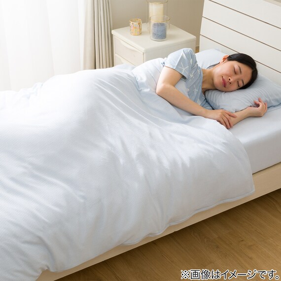 ひんやりケットにもなる 掛け布団カバー シングル(Nクール ブルー 26NC-01 S) 7枚目画像