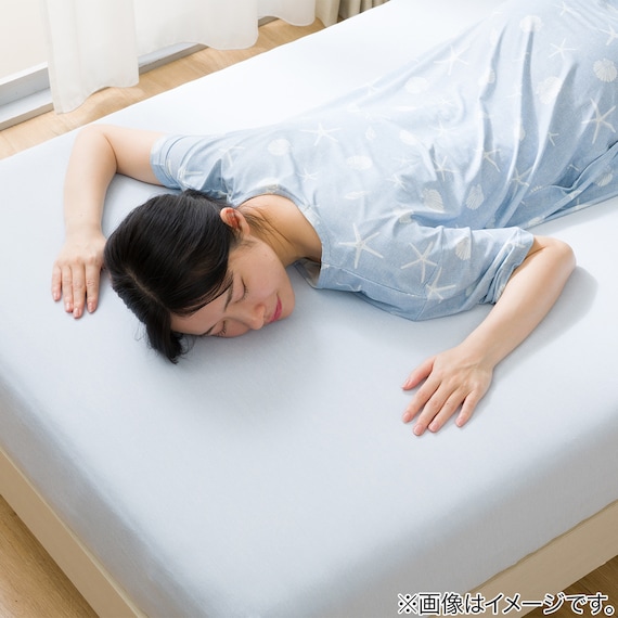 ぴったりフィット マルチすっぽりシーツ スモールシングルーシングル(Nクール ブルー Nフィット 26NC-01 SS-S) 6枚目画像