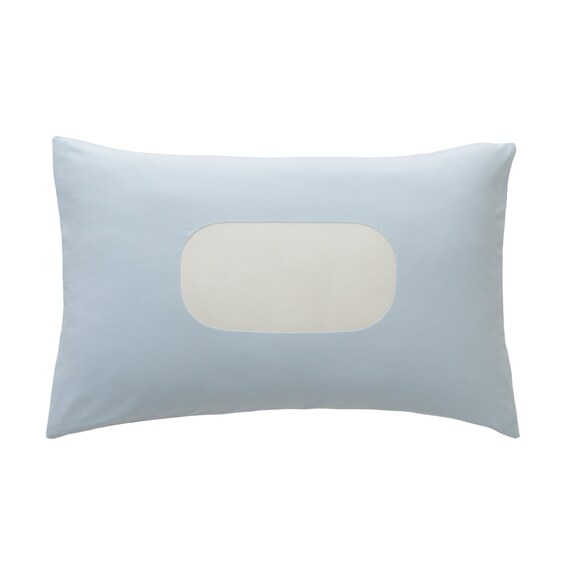 のびてピタッとフィットする枕カバー(Nフィット Nクール ブルー 26NC-01 標準～大判サイズ) 6枚目画像