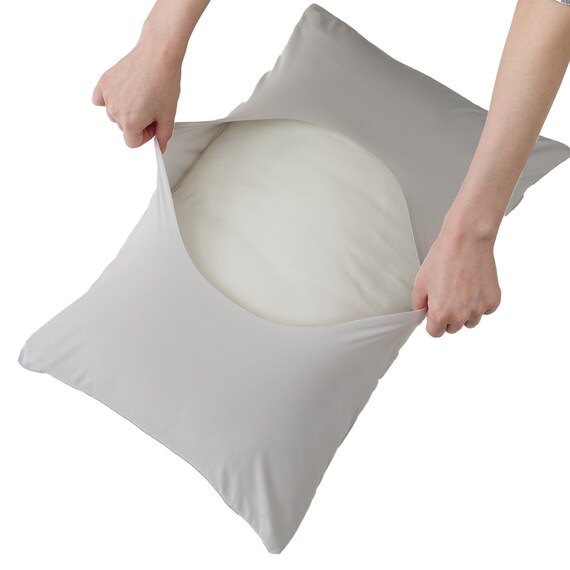 のびてピタッとフィットする枕カバー(Nフィット Nクール グレー 26NC-01 標準～大判サイズ) 7枚目画像