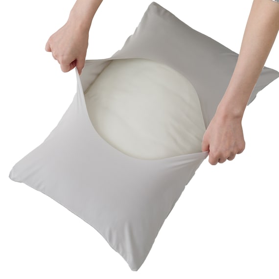 のびてピタッとフィットする枕カバー(Nフィット Nクール グレー 26NC-01 標準~大判サイズ) 7枚目画像