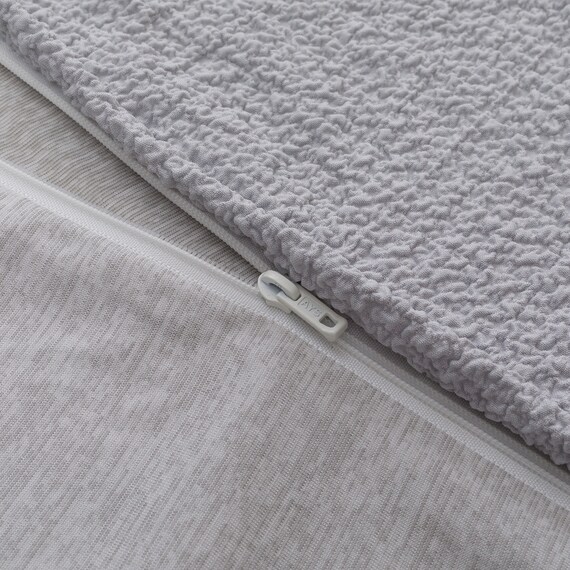 ひんやりケットにもなる 掛け布団カバー シングル(Nクール極冷 グレー 26-04 S) 12枚目画像