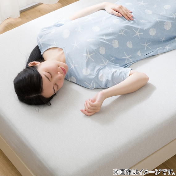 ぴったりフィット マルチすっぽりシーツ スモールシングルーシングル(Nクール極冷 グレー Nフィット 2604 SS-S) 8枚目画像