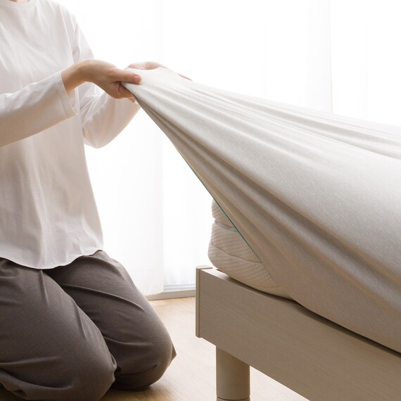 ぴったりフィット マルチすっぽりシーツ スモールシングルーシングル(Nクール極冷 グレー Nフィット 2604 SS-S) 10枚目画像