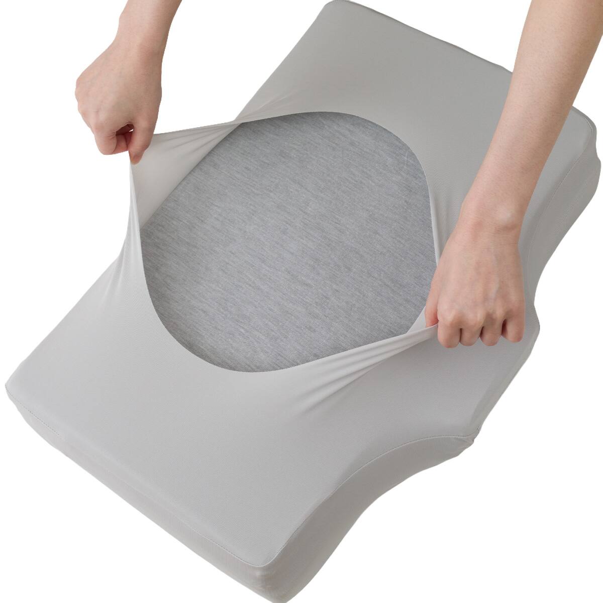 横向き寝がラクなまくら専用 枕カバー(Nフィット Nクール極冷 グレー