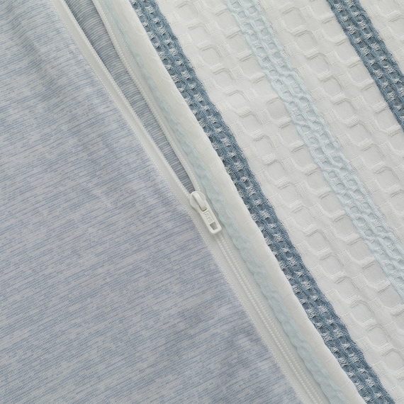 ひんやりケットにもなる 掛け布団カバー シングル(Nクール極冷 ワッフルストライプ WFST 26-15 S) 8枚目画像