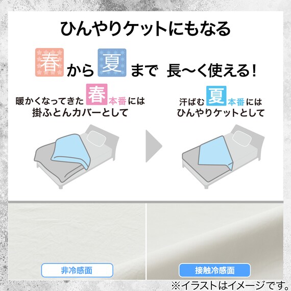 ひんやりケットにもなる 掛け布団んカバー シングル(Nクール極冷 フリル ホワイト FR 26-17 S) 3枚目画像