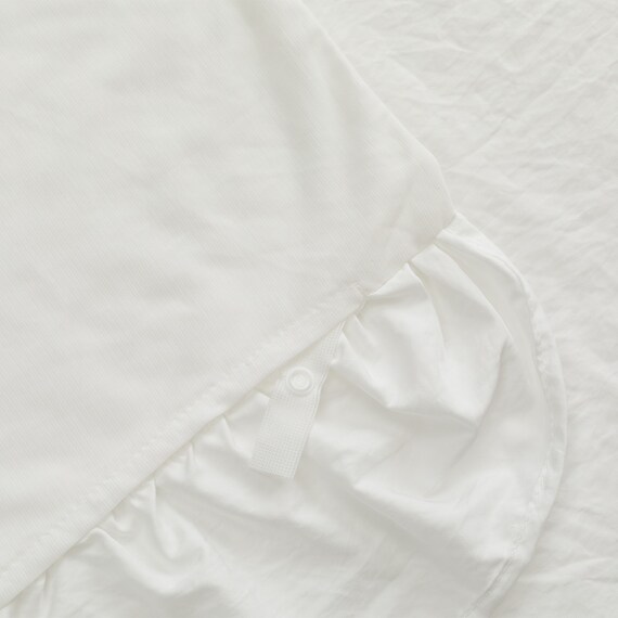 ひんやりケットにもなる 掛け布団んカバー シングル(Nクール極冷 フリル ホワイト FR 26-17 S) 9枚目画像