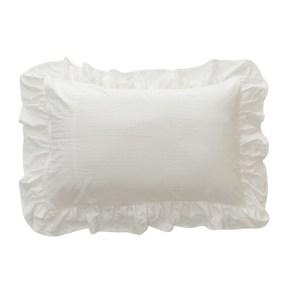 まくらカバー(Nクール極冷 フリル ホワイト FR 26-17) 6枚目画像