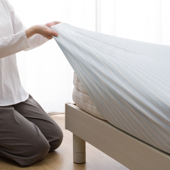 ぴったりフィット マルチすっぽりシーツ スモールシングルｰシングル(Nクール ボーダー Nフィット BD 26NC-03 SS-S) 8枚目画像