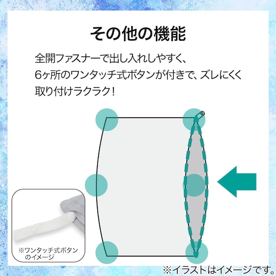 ひんやりケットにもなる 掛け布団カバー シングル(Nクール ボーダー BD 26NC-03 S) 6枚目画像